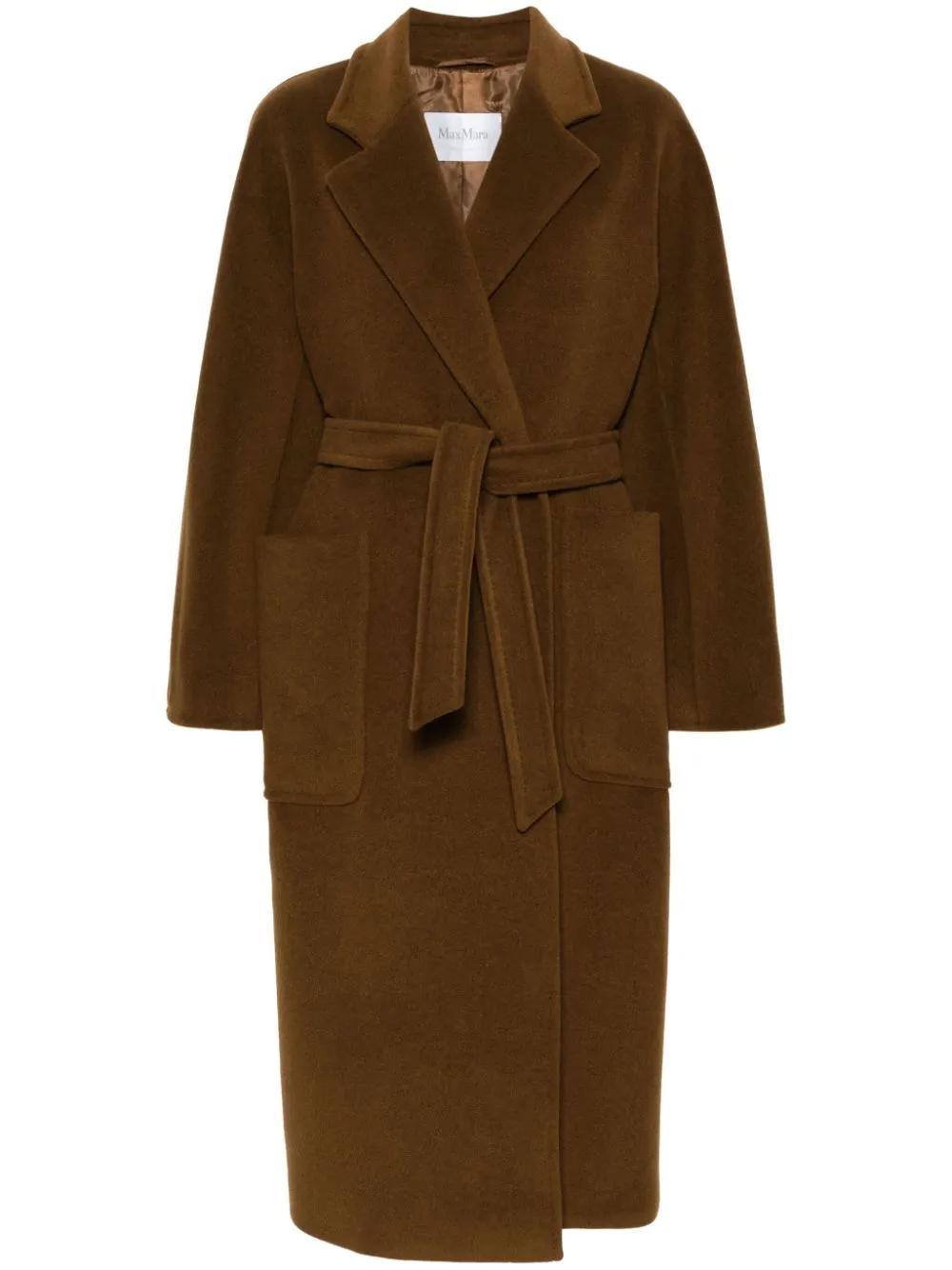 Max Mara Wool Long Coat in Natural | Lyst