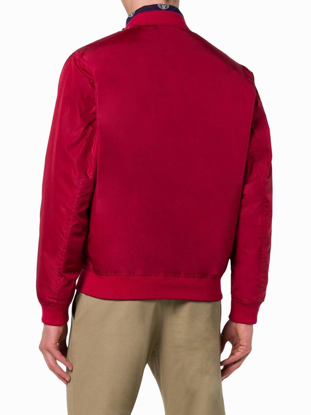 Gucci Reversible Logo Bomber Jacket in Red for Men - Lyst