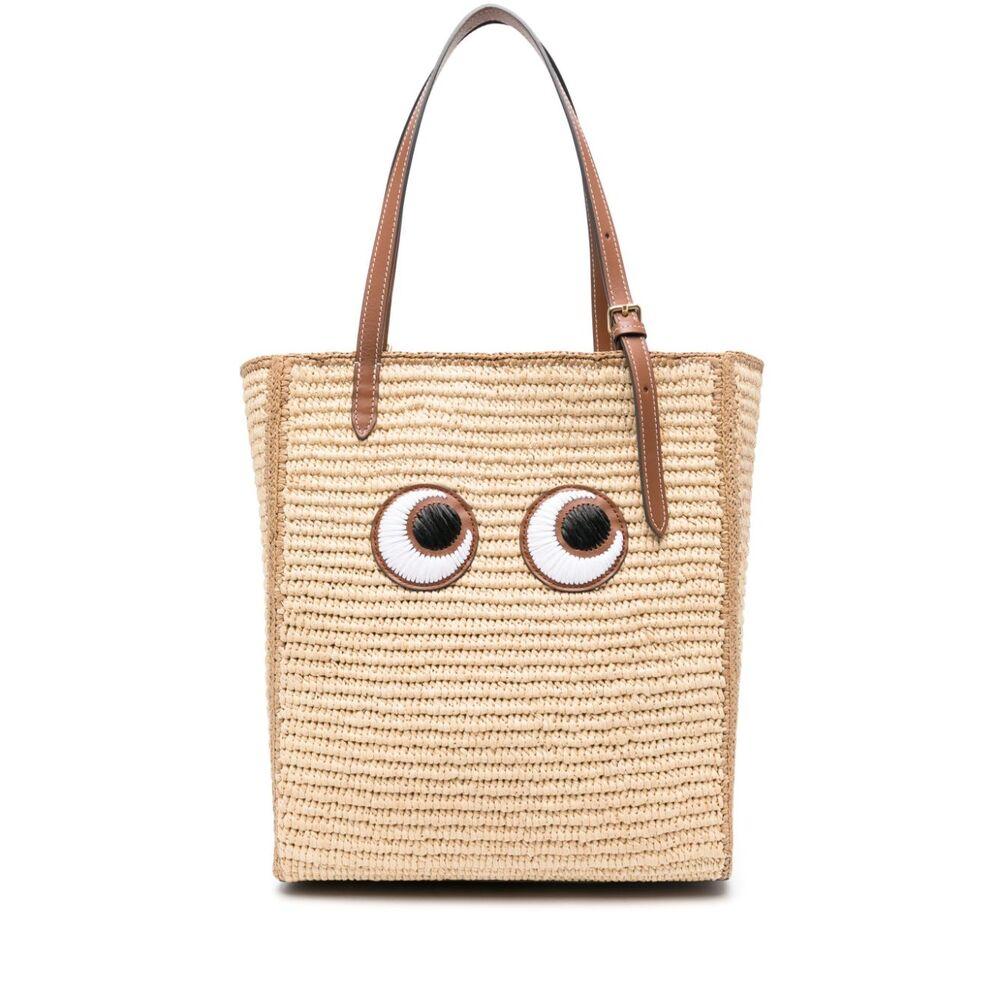 Anya Hindmarch Eyes Raffia Tote Bag in Natural Lyst