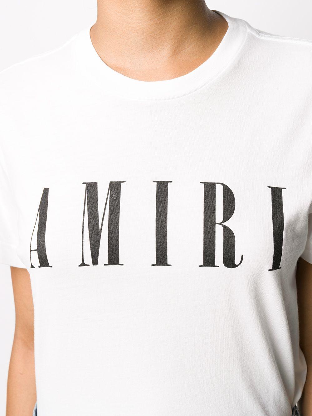 Amiri Cotton Logo T-shirt in White - Lyst