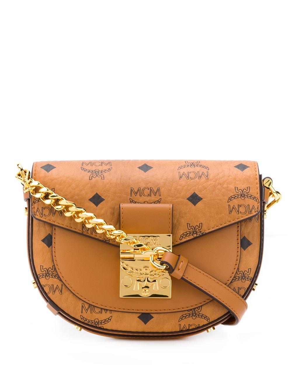 MCM Leather Patricia Visetosprint Crossbody Bag in Brown Lyst