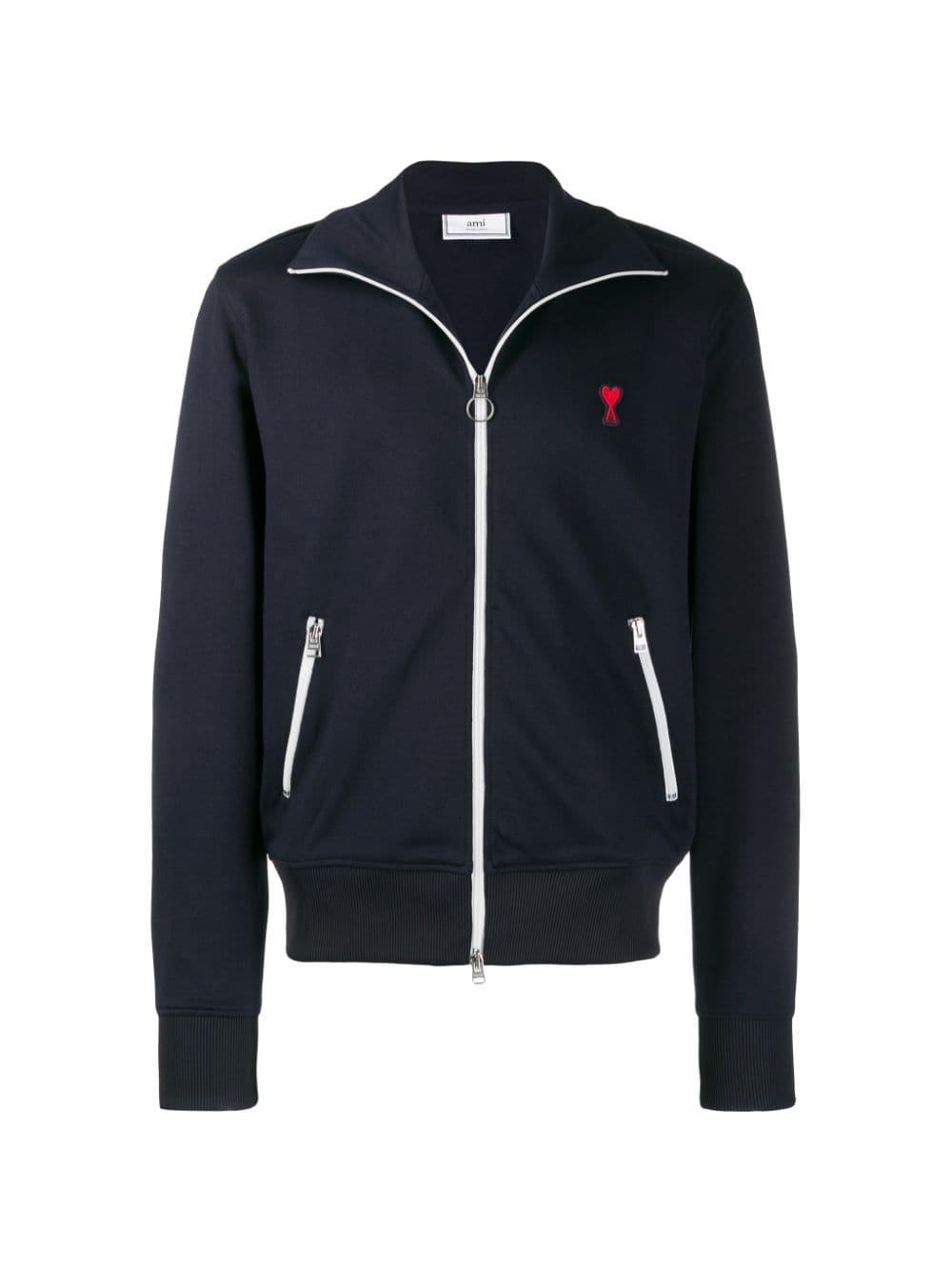 AMI PARIS EMBROIDERED HEART TRACK JACKET