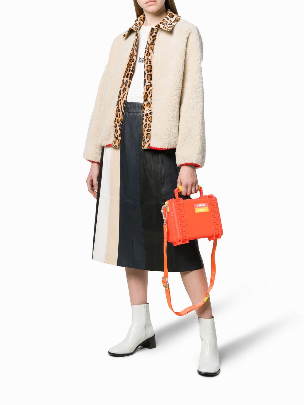 Heron Preston Orange Tool Tote Bag In Synthetic Fiber With Logo