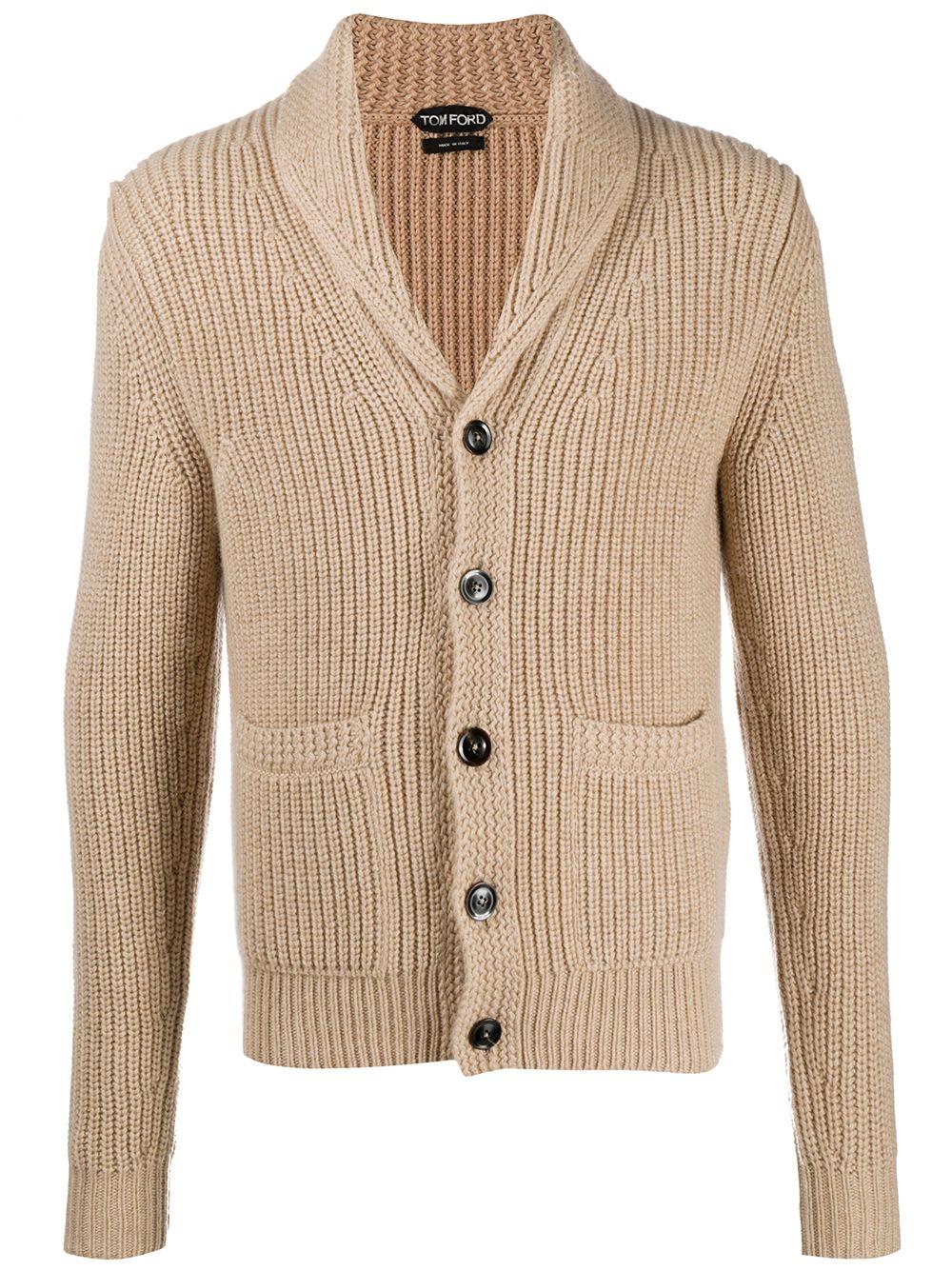 Tom Ford Shawl-collar Cardigan in Natural for Men - Lyst