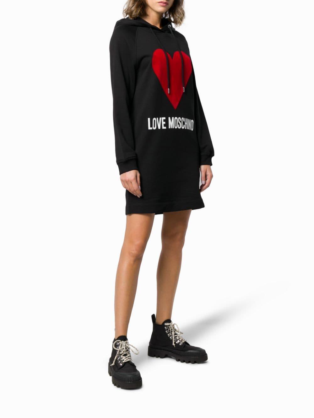 moschino hooded sweatshirt dress