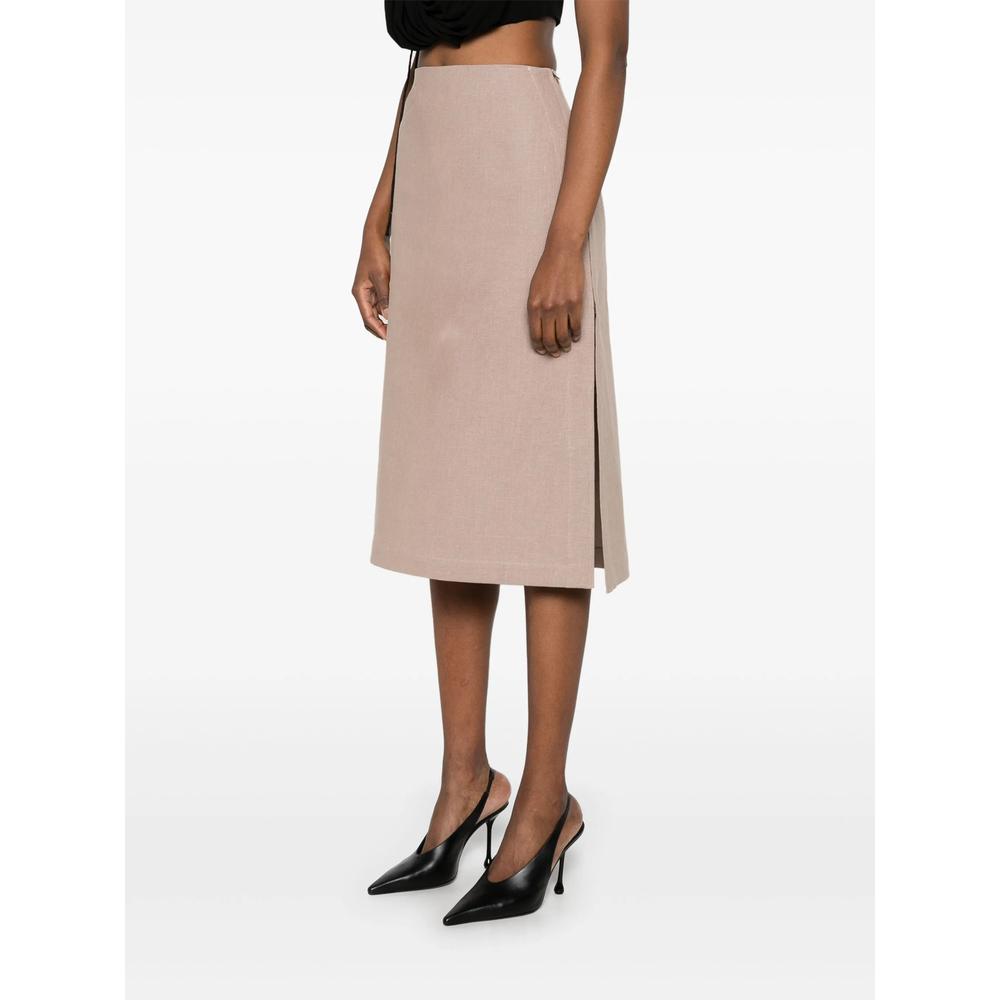 スカート FENDI Skirt in brown FF silk twill Fendi Zucca Skirt Brown #42 143019 | eBay