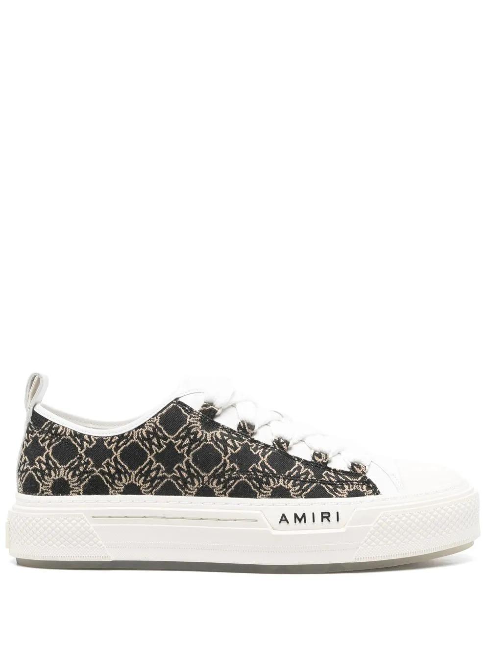 Amiri Ma Quad Jacquard Court Sneakers in White for Men | Lyst
