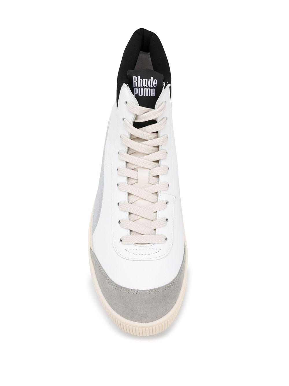 PUMA Leather X Rhude Basket '68 Og Mid Sneakers in White for 
