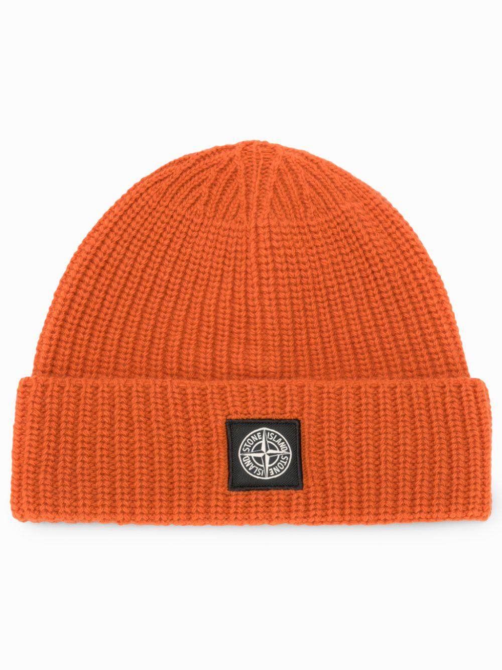 Stone Island Beanie in Orange for Men 