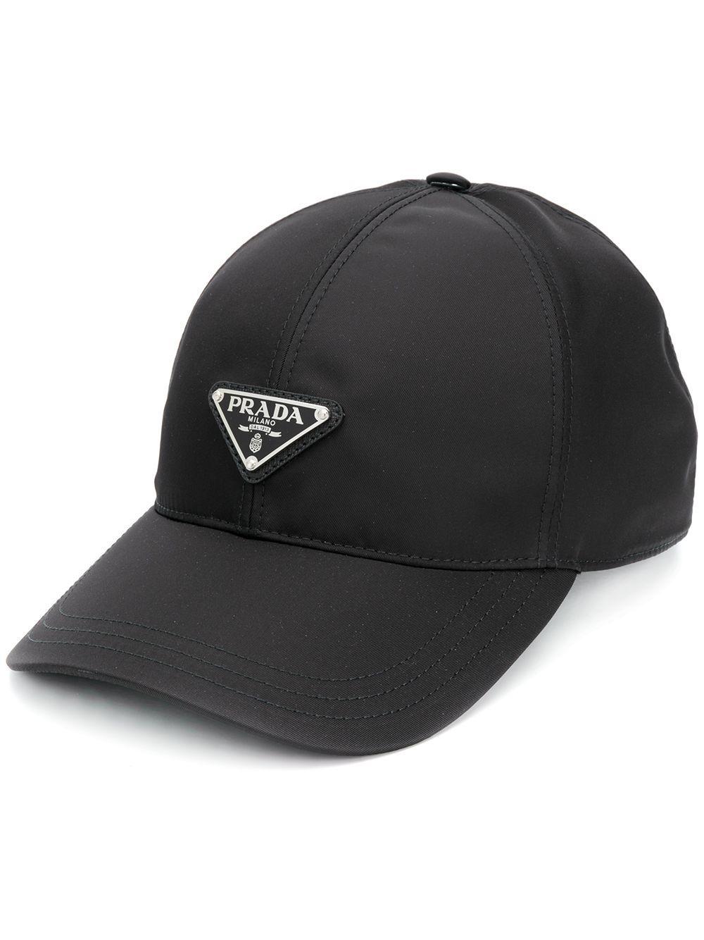 Prada Satin-finish Baseball Cap in Black for Men | Lyst