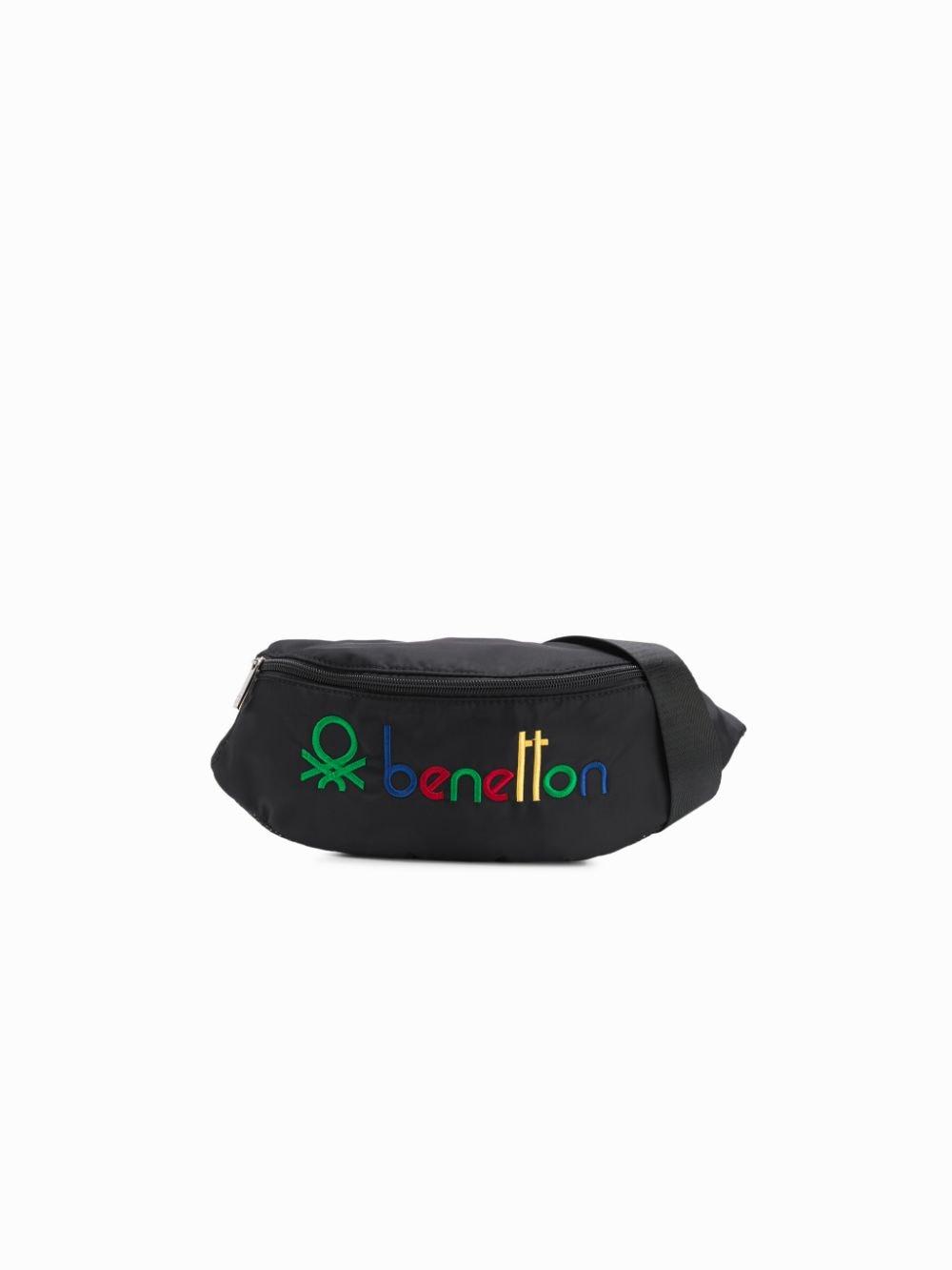 United Colors Of Benetton Vinyl Shoulder Bag With Colorful
