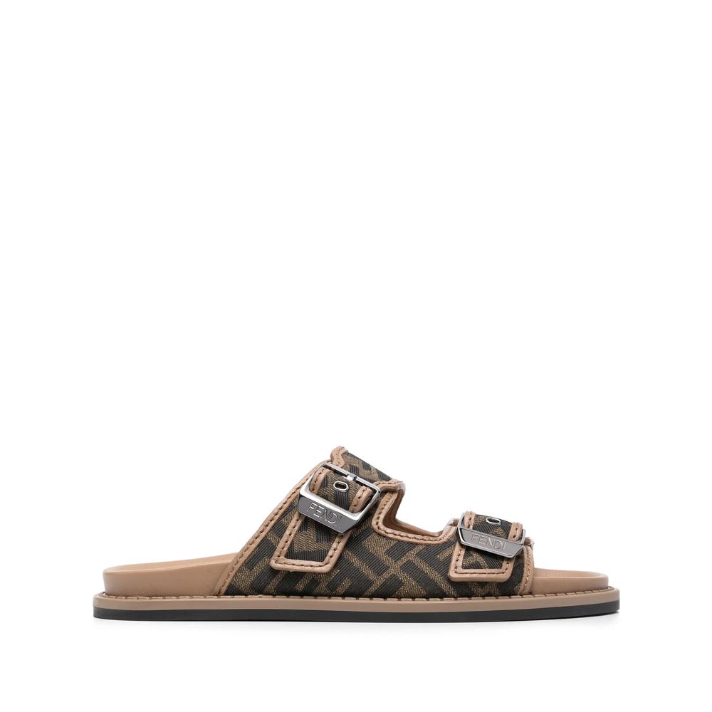 サンダル Fendi Caramel Leather Slippers Fendi Feel Leather Multicolor | Fendi