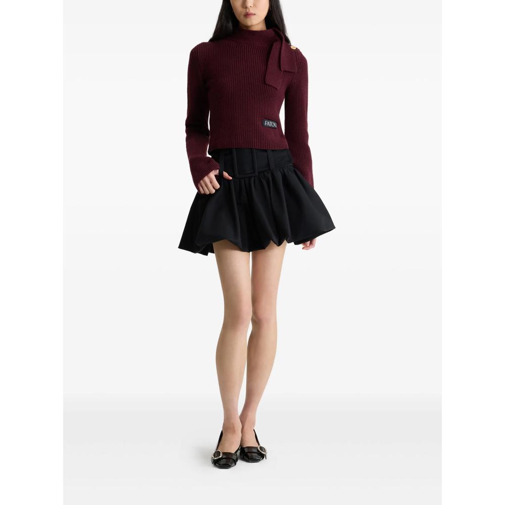 スカート PATOU Belted pleated mini skirt Patou | Belted pleated mini skirt in organic cotton