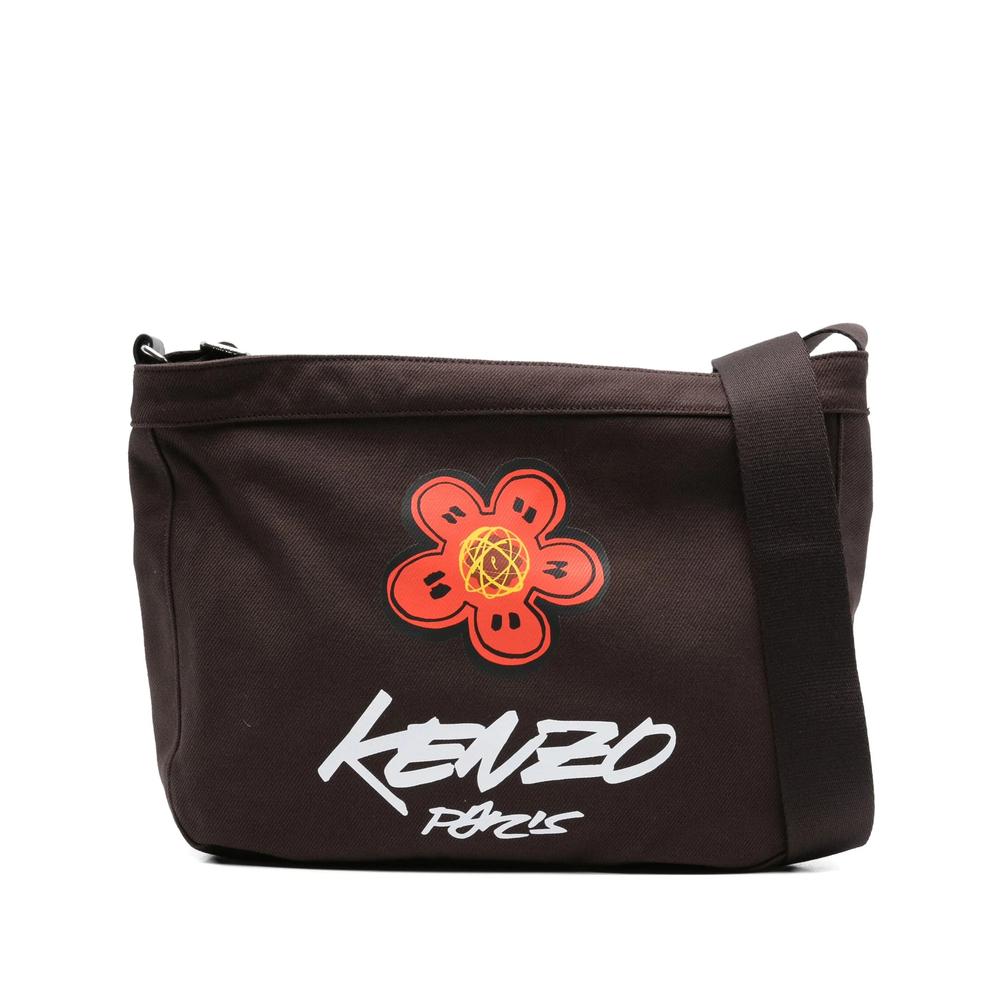【関税&送料込】Kenzo Bag With Logo Kenzo logo-embossed Messenger Bag | Black | FARFETCH