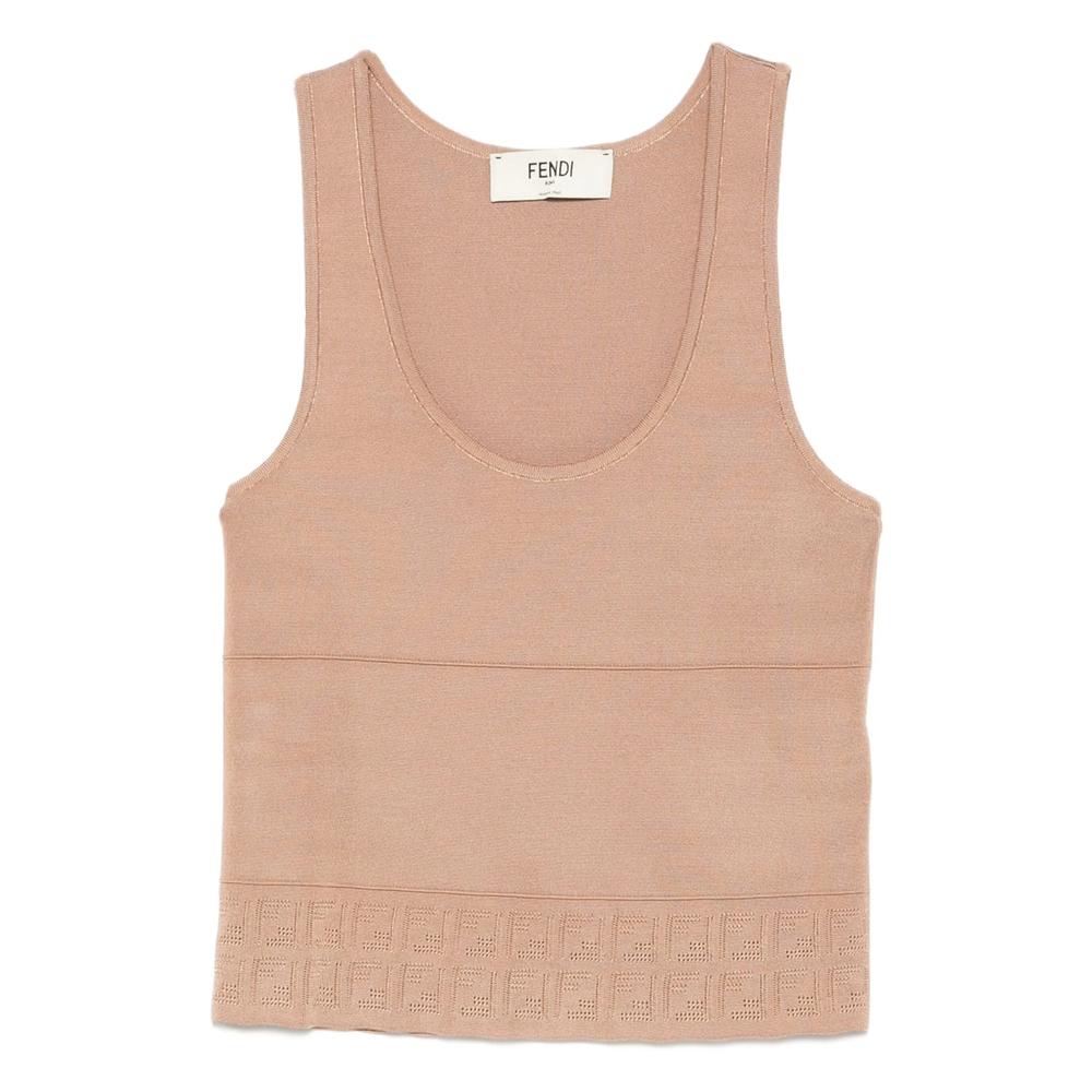 Tシャツ・カットソー FENDI 'Fendi Crest' tank top Beige s-l400.jpg