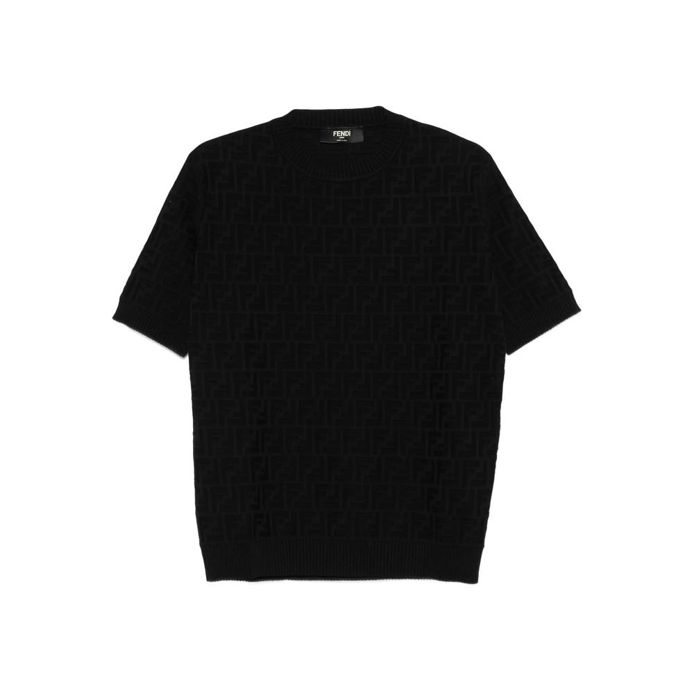 【FENDI】Short-sleeved T-shirt/追跡+関税+全国送料込み T-Shirt Cotton Black | Fendi