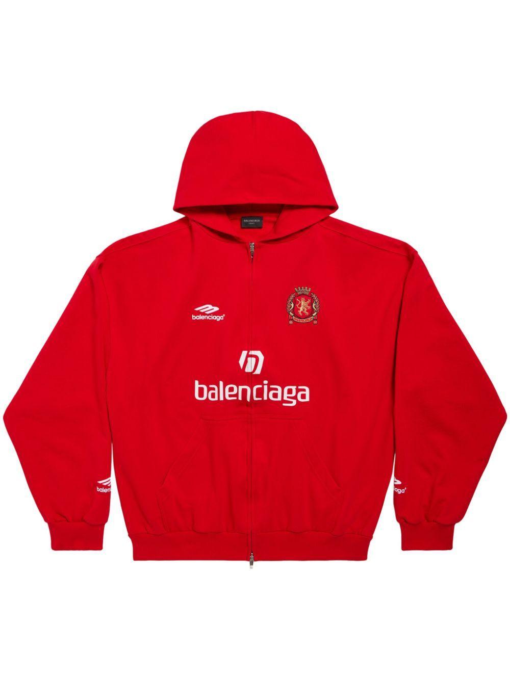 Balenciaga Paris Soccer Hoodie in Red | Lyst Balenciaga Paris Soccer Hoodie in Red | Lyst