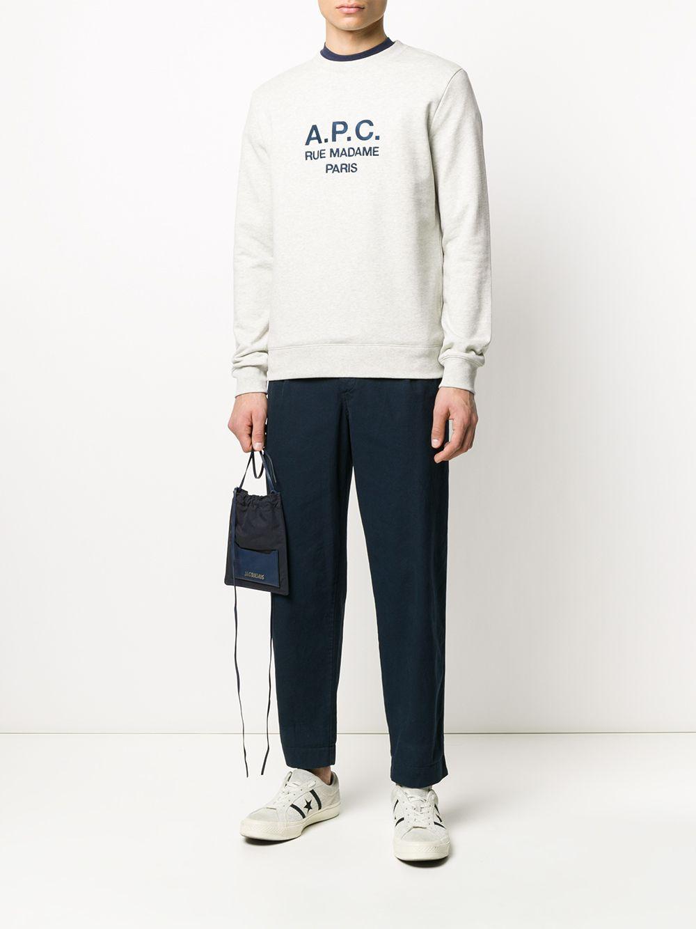 A.P.C. Cotton Embroidered Logo Sweatshirt for Men - Save 14% - Lyst
