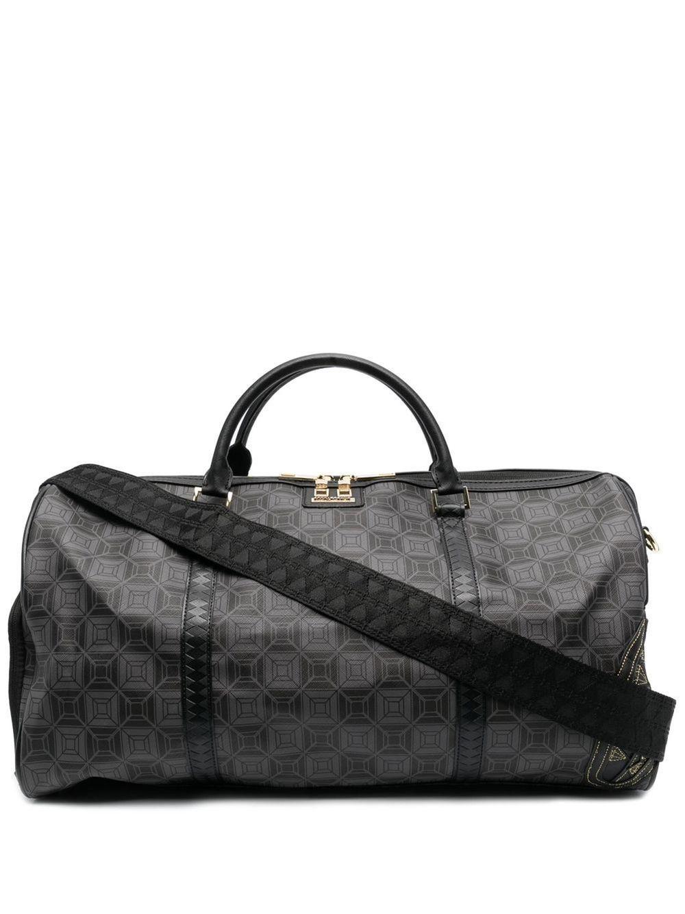 Sprayground Monogram-pattern Duffle Bag in Black for Men | Lyst