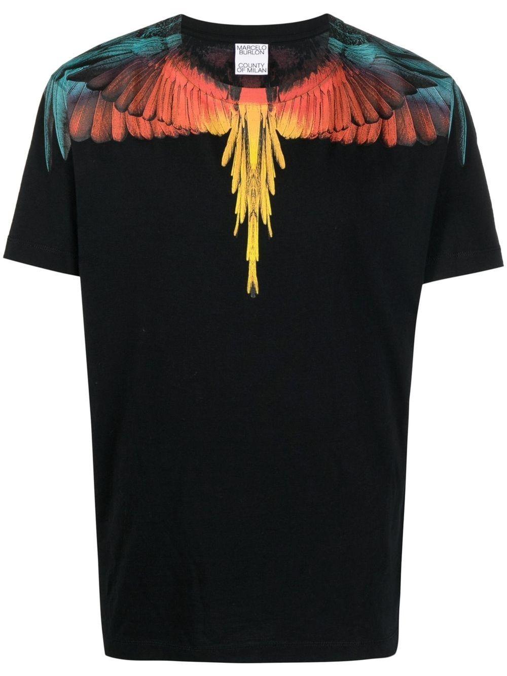 Marcelo Burlon Cotton Icon Wings Print T-shirt in Black for Men ...