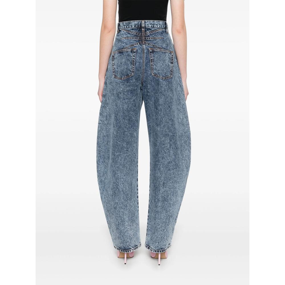 デニム・ジーパン ALAIA Rounded Denim Jeans ALAÏA BLEU VINTAGE ROUND JEANS IN STONE DENIM |ALAÏA US