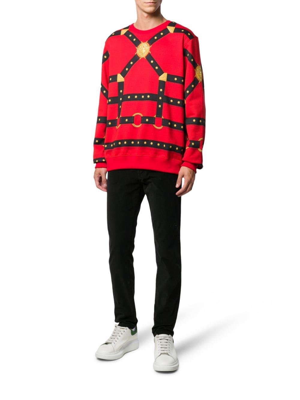 red versace sweatshirt