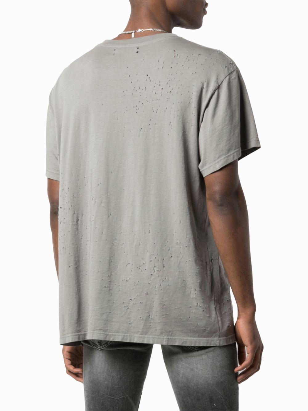 Amiri Cotton Distressed Tshirt in Grey (Gray) for Men Lyst