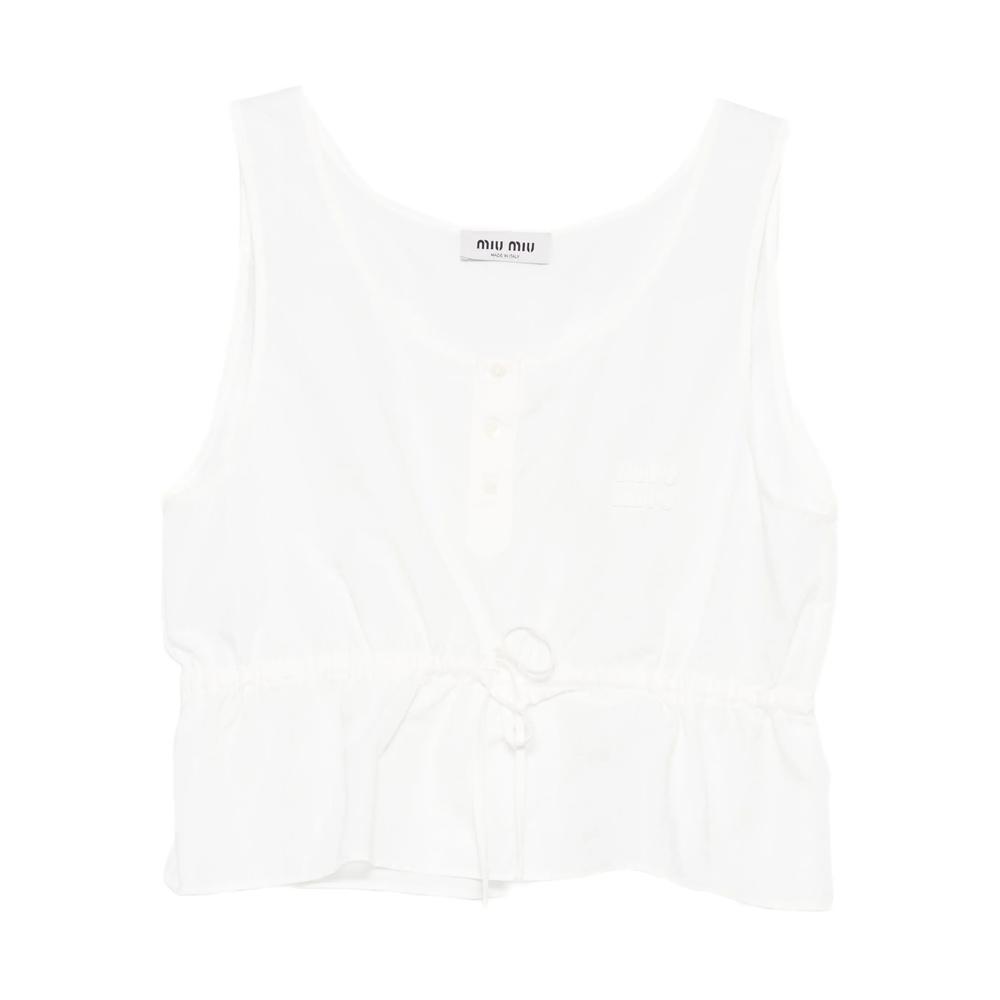Miu Miu Sleeveless and tank tops for Women | Online Sale up to 45