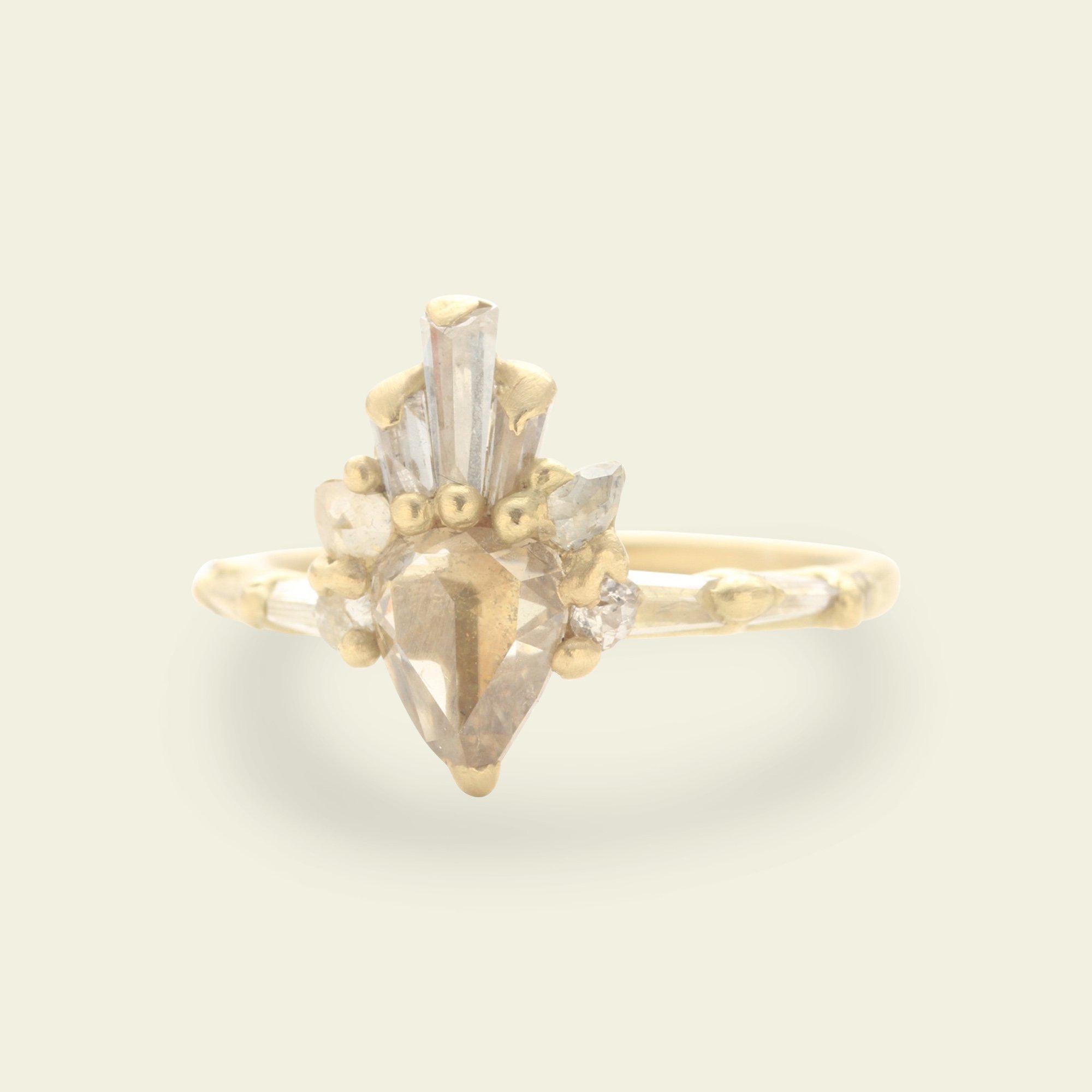 flaming heart ring