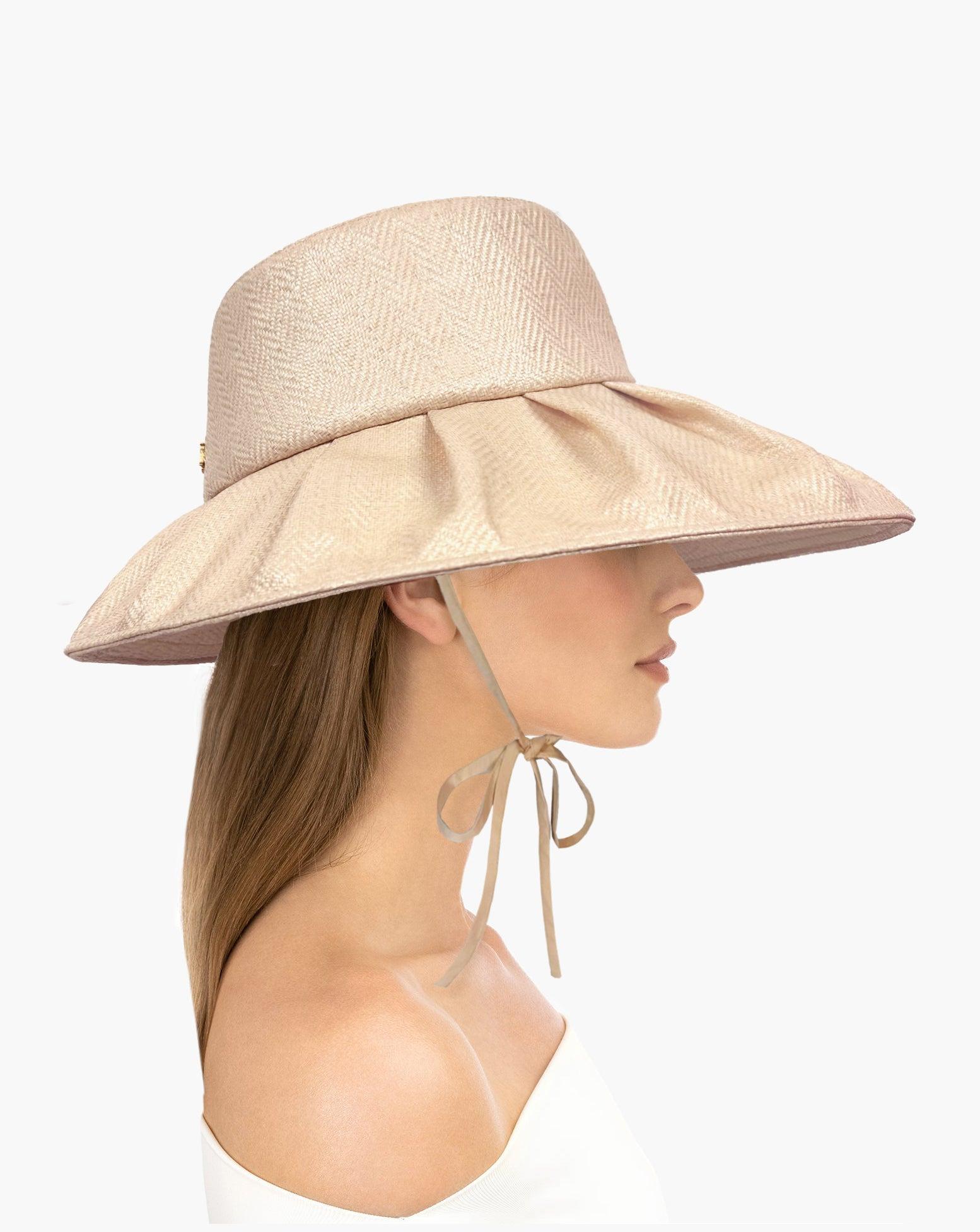 ERIC JAVITS HAT PURPLE WIDE BRIM STRAW SUN PACKABLE UPF 50+ Women main image 3