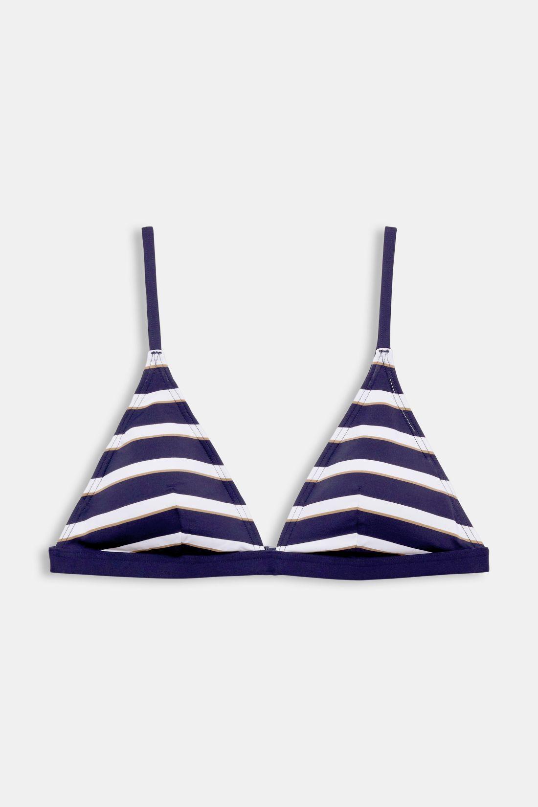 Esprit Gestreiftes Bikini-Top mit wattierten Cups in Blau | Lyst DE
