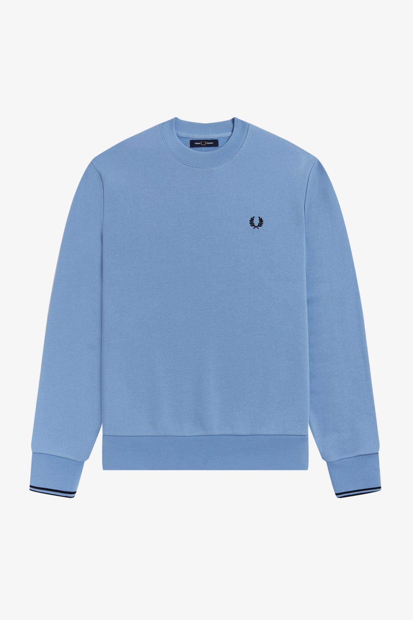 Fred Perry Crew Neck Sweatshirt M7535 Sky in Blue for Men | Lyst