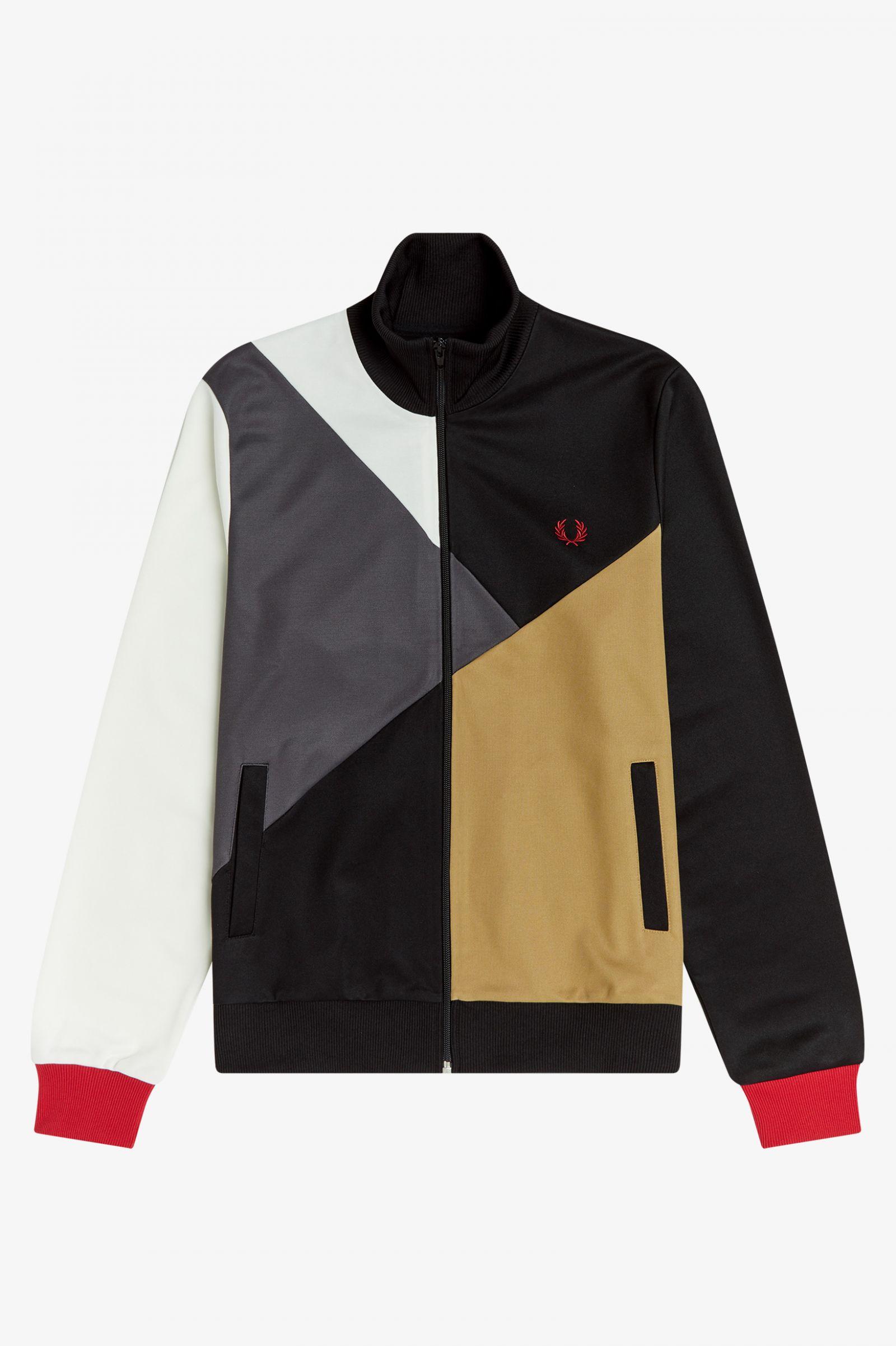Fred Perry Cotton Colour Block Track Jacket J2529 for Men | Lyst