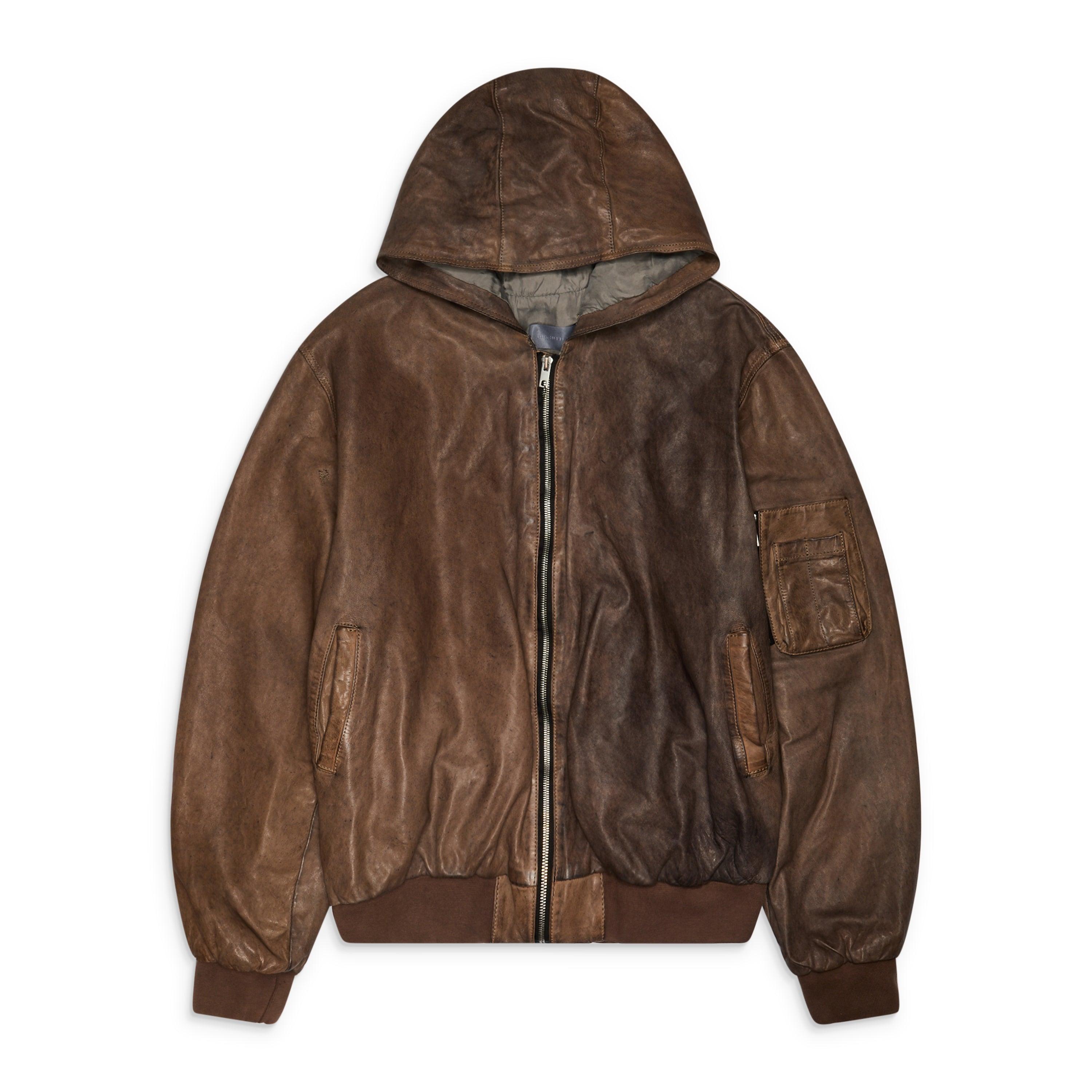 ALEXANDER DIGENOVA Leather Bomber Jacket Art in Brown for Men | Lyst