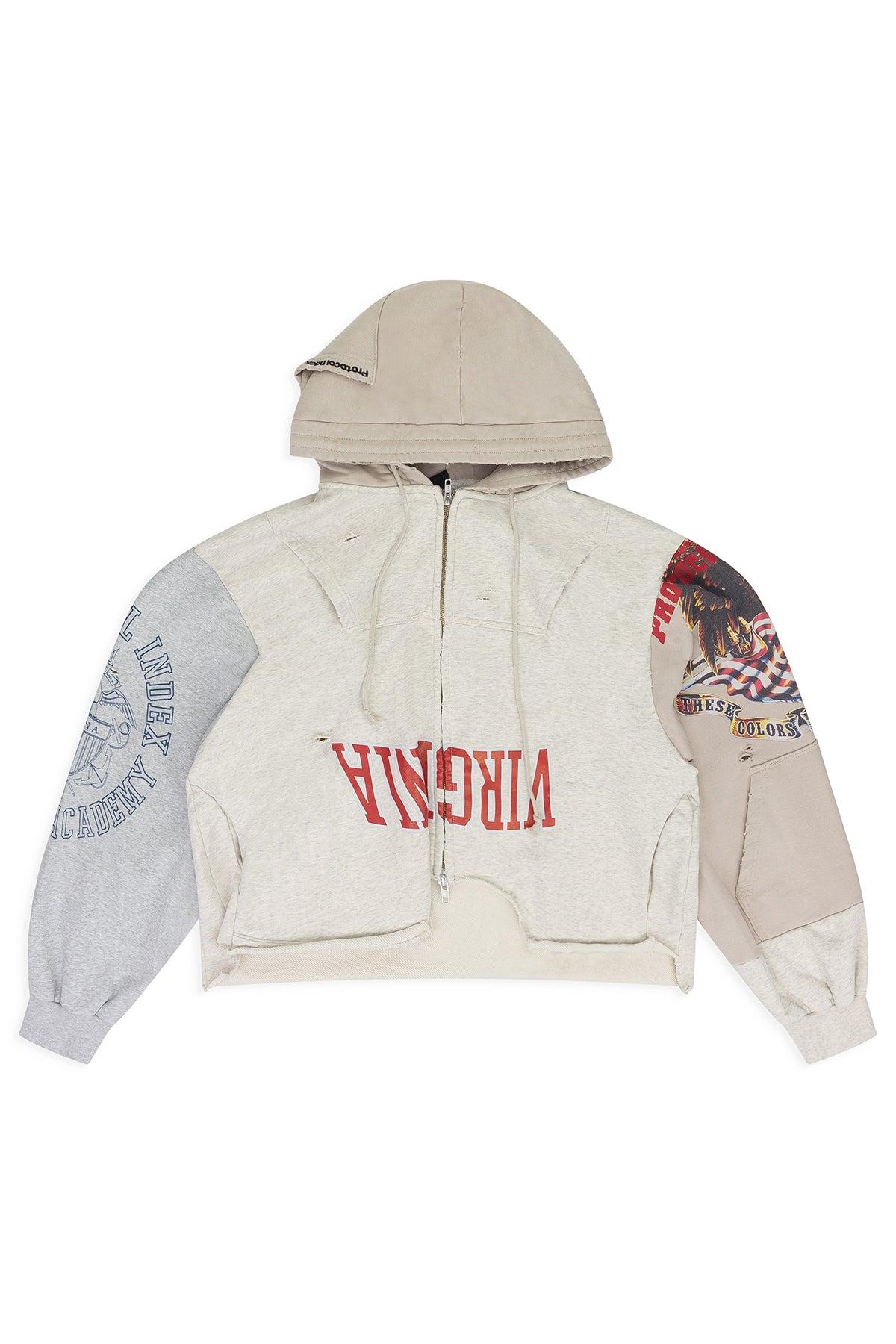 Protocol Index Upside Down Zip Hoodie in White for Men | Lyst