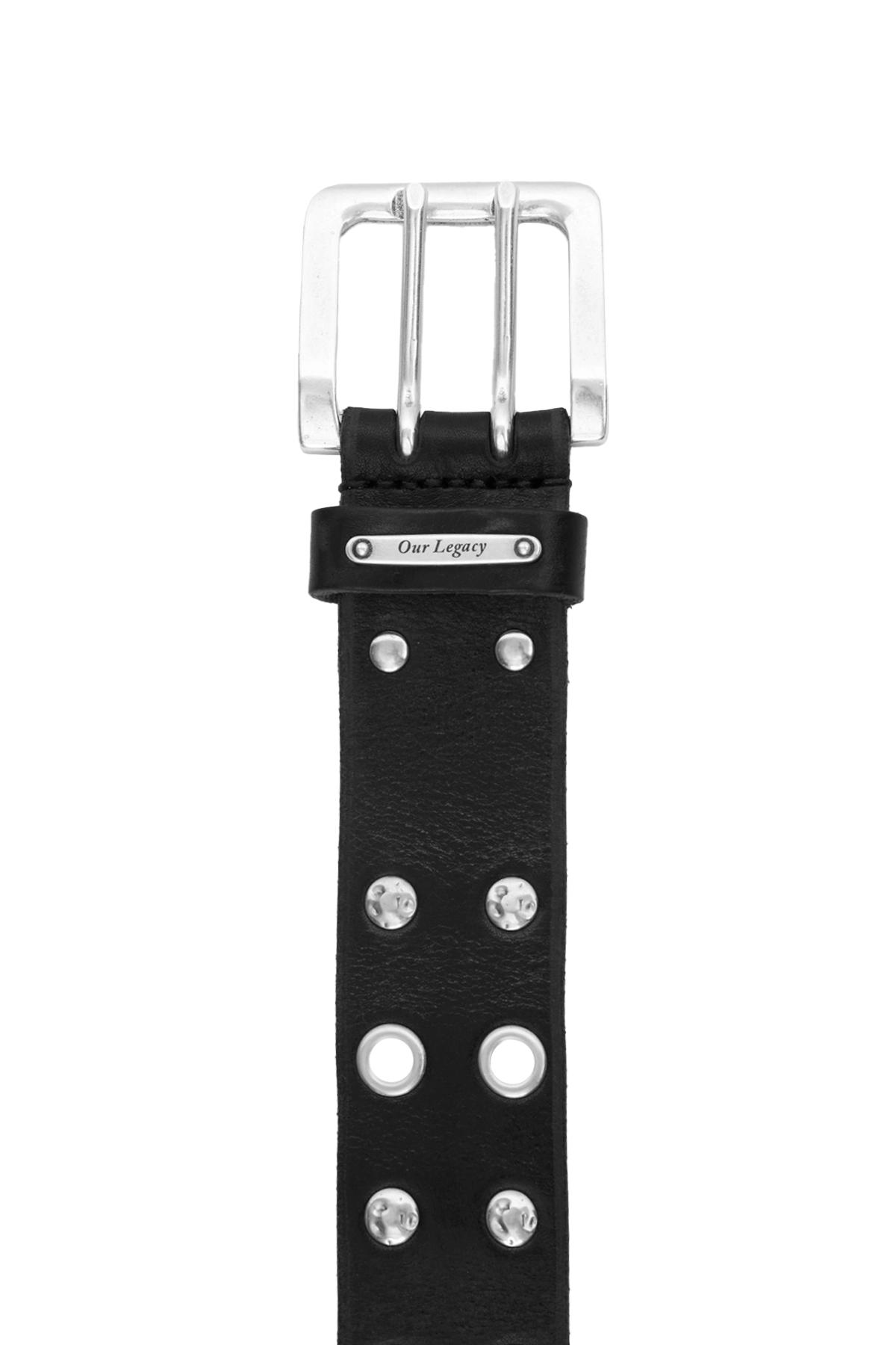 Our Legacy Studded Double Tongue Belt in Black for Men | Lyst