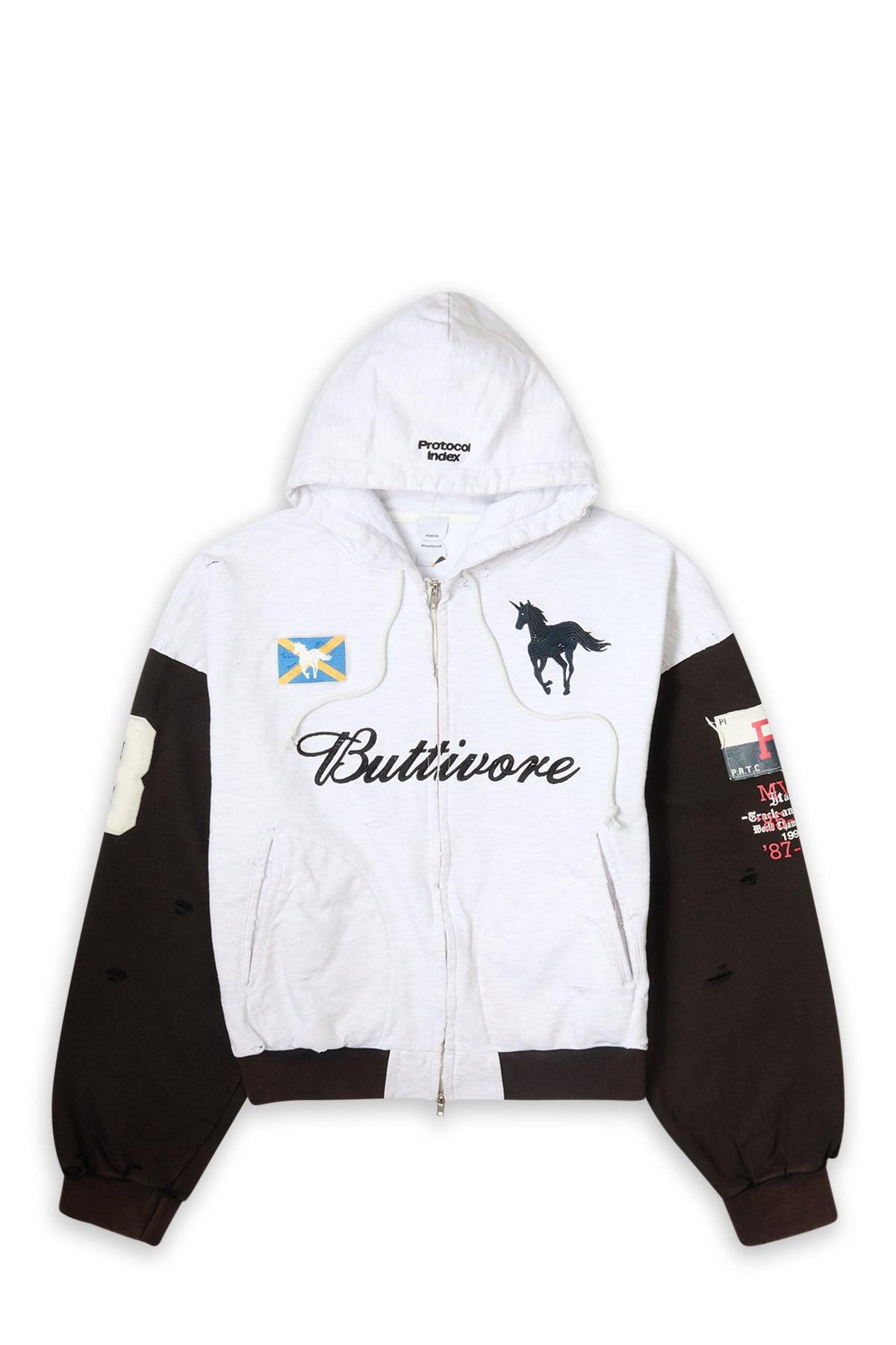Protocol Index Buttivore Zip Hoodie in White for Men | Lyst