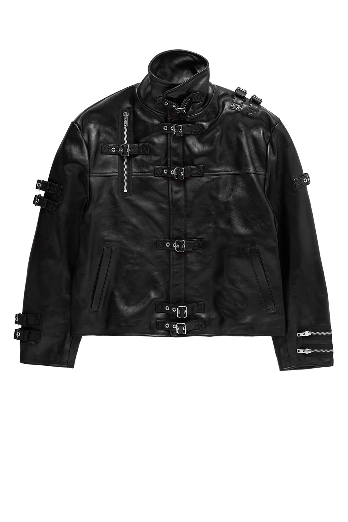 ジャケット・アウター doublet BUCKLE OVERLOAD LEATHER JACKET Doublet Buckle Overload Leather Jacket in Black for Men | Lyst