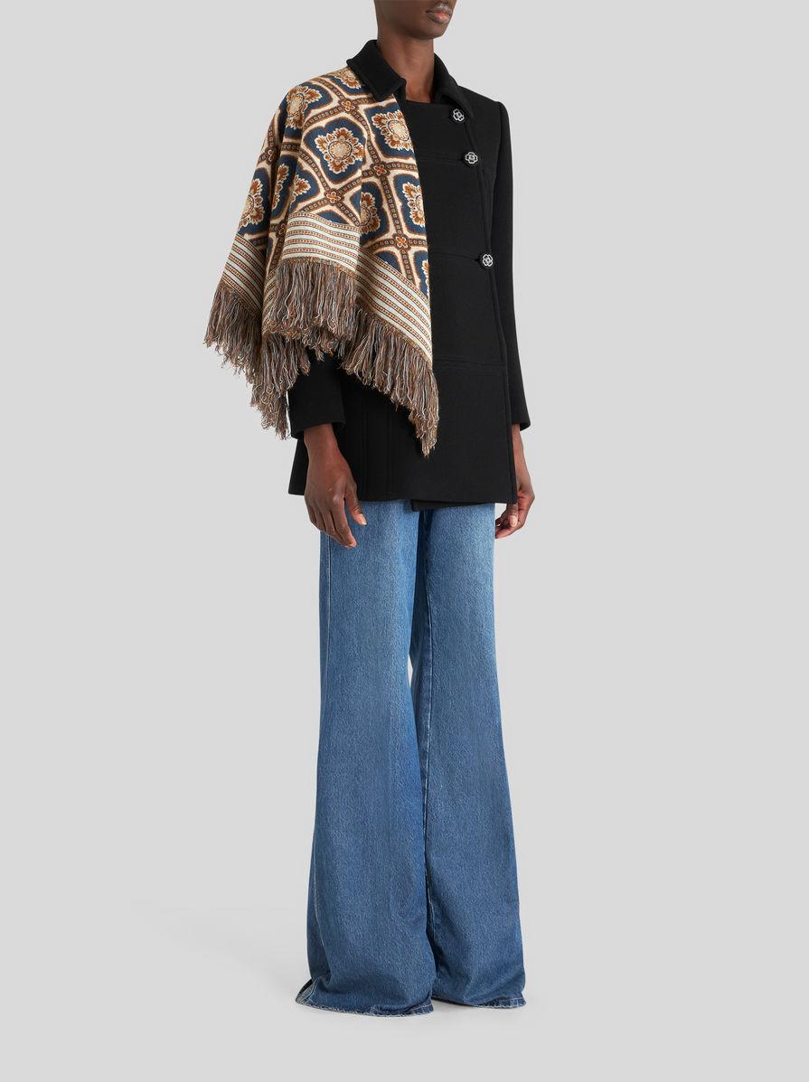 Etro Jersey Jacquard Scarf in Natural | Lyst