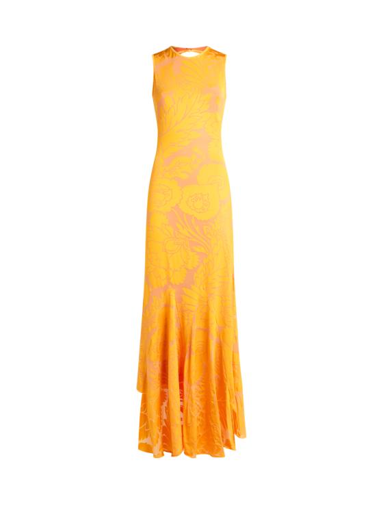 【ETRO】バーンアウト ストレッチ ジャージー ドレス Etro Burnout Stretch Jersey Dress With Cut-Out in Metallic