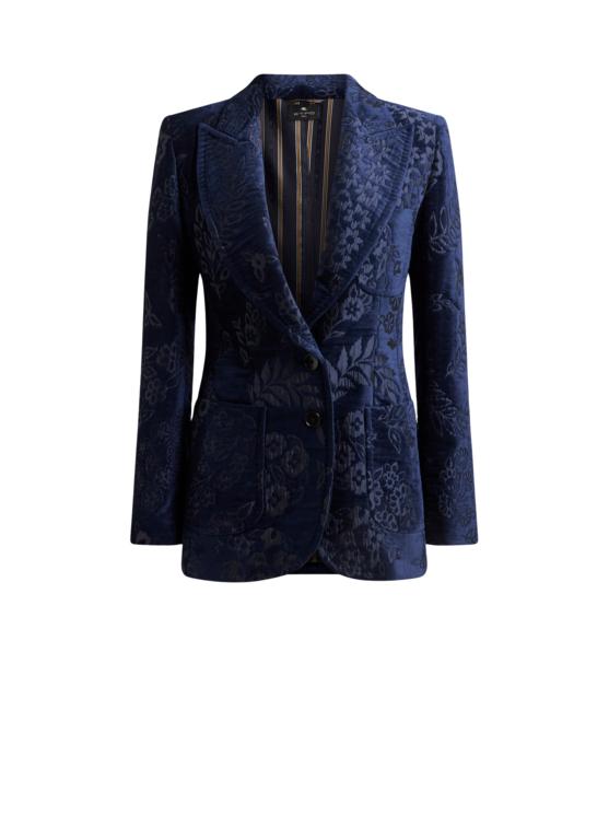 ジャケット ETRO 'Pegaso' single-breasted blazer (WRCA004399TTB54 B0711) Etro Blazers, sport coats and suit jackets for Women