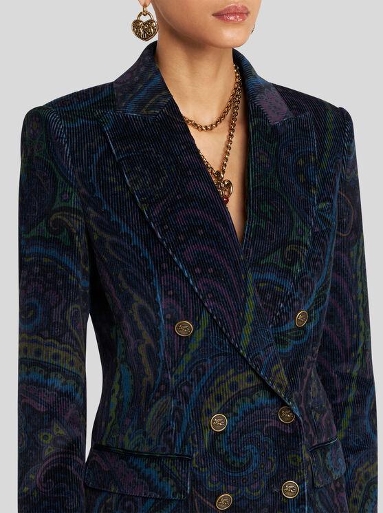 ジャケット ETRO 'Pegaso' single-breasted blazer (WRCA004399TTB54 B0711) Etro Blazers, sport coats and suit jackets for Women