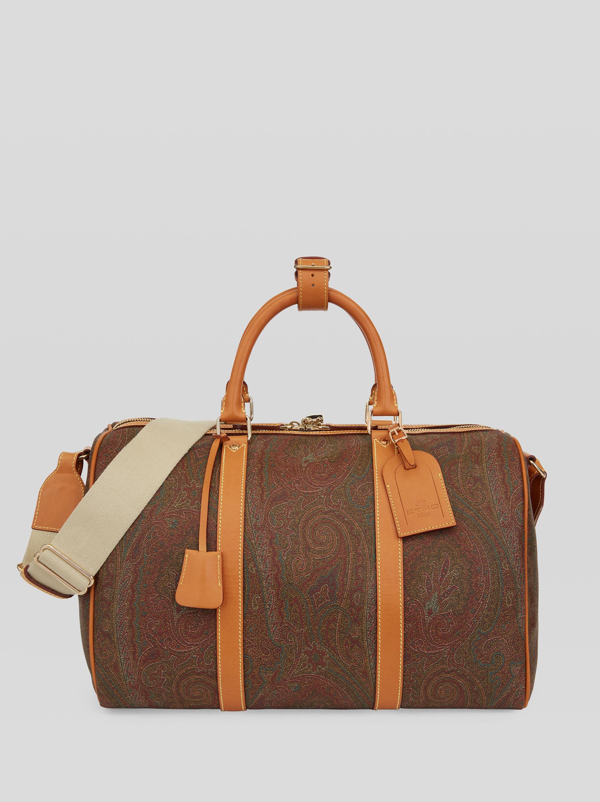 Etro Canvas Paisley Travel Bag in Brown for Men - Lyst
