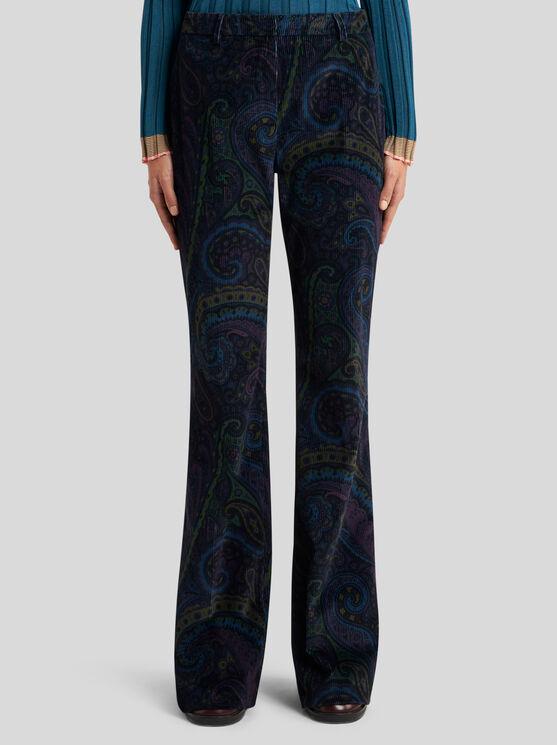 パンツ ETRO Women Straight Pants WREA000199TTE36 S9883 BLUE ETRO Blue Straight Pants for Women | Modalova