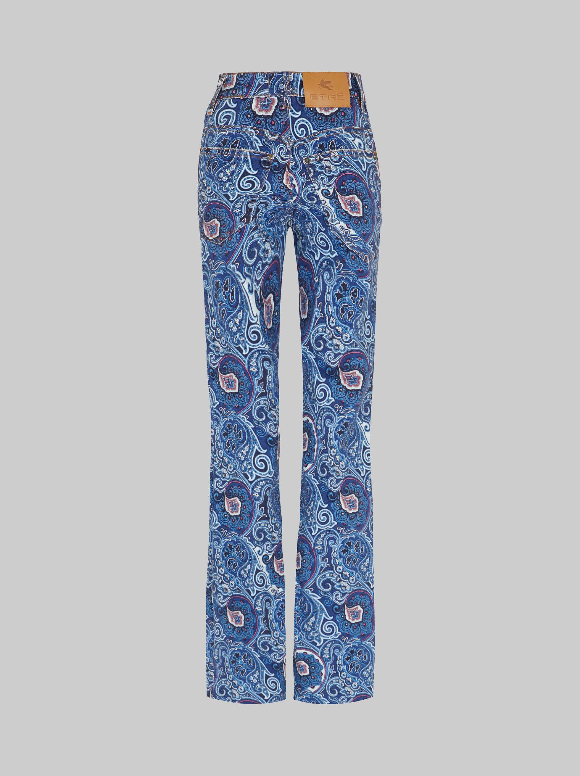 Etro Denim Paisley Print Flared Jeans in Electric Blue (Blue) - Save 52 ...