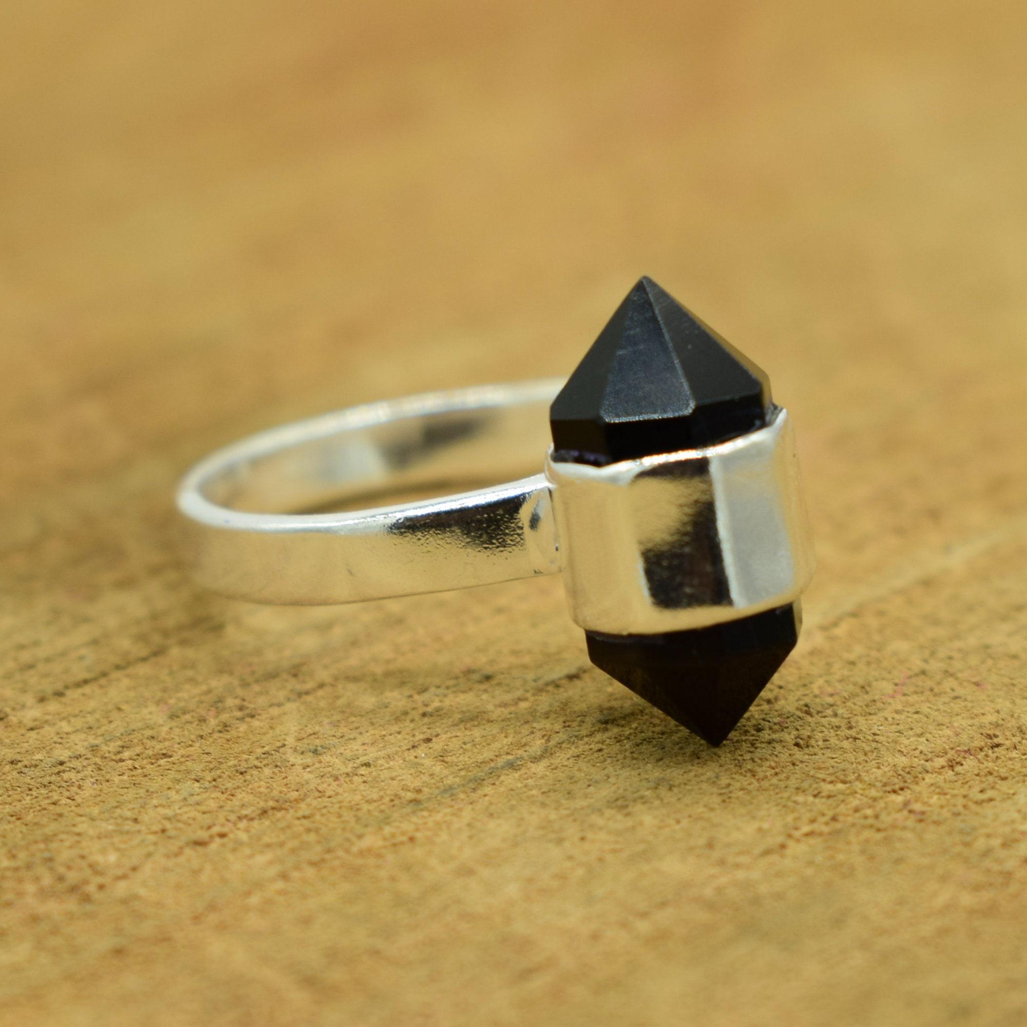 Statement Ring Etsy Jewelry Natural Ring Handmade Ring Black Onyx Ring Black Stone Ring 925 Sterling Silver Ring Gift For Women