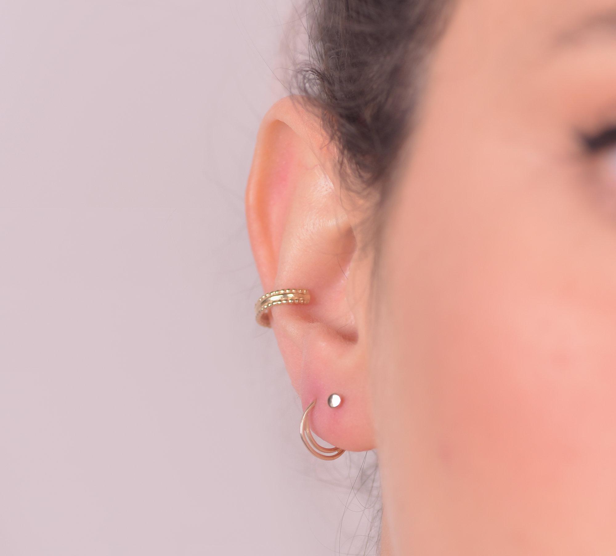Etsy 14k Gold Stud Earrings Dot Studs Solid Gold In Metallic Lyst