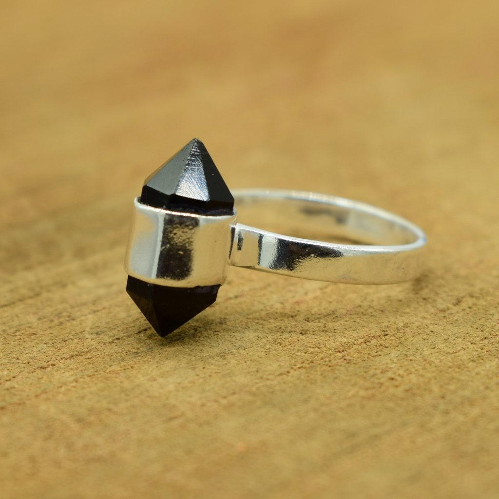 Statement Ring Etsy Jewelry Natural Ring Handmade Ring Black Onyx Ring Black Stone Ring 925 Sterling Silver Ring Gift For Women