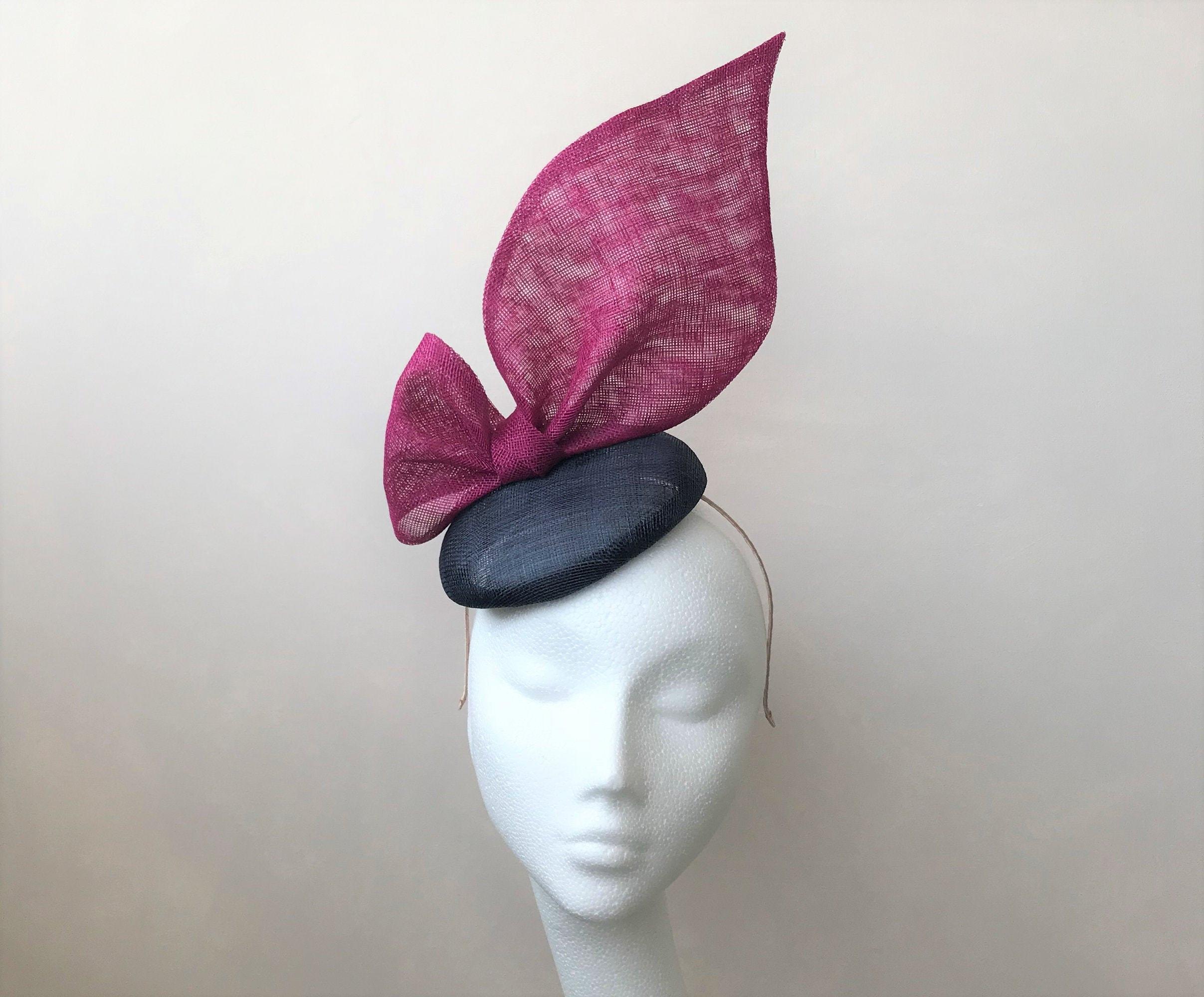 Etsy Satin Navy \u0026 Fuchsia Fascinator 