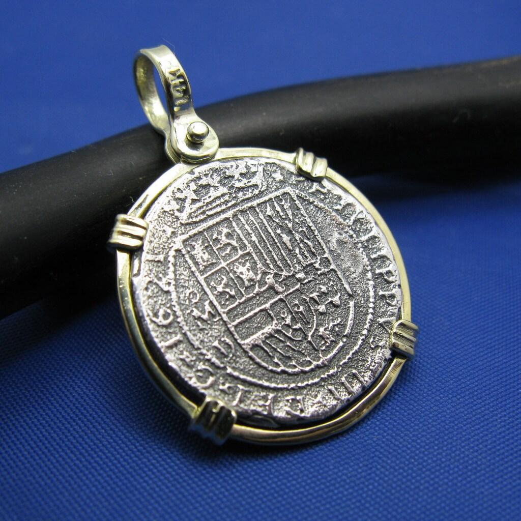 ATOCHA Coin Pendant 925 Sterling Silver Sunken Treasure Jewelry